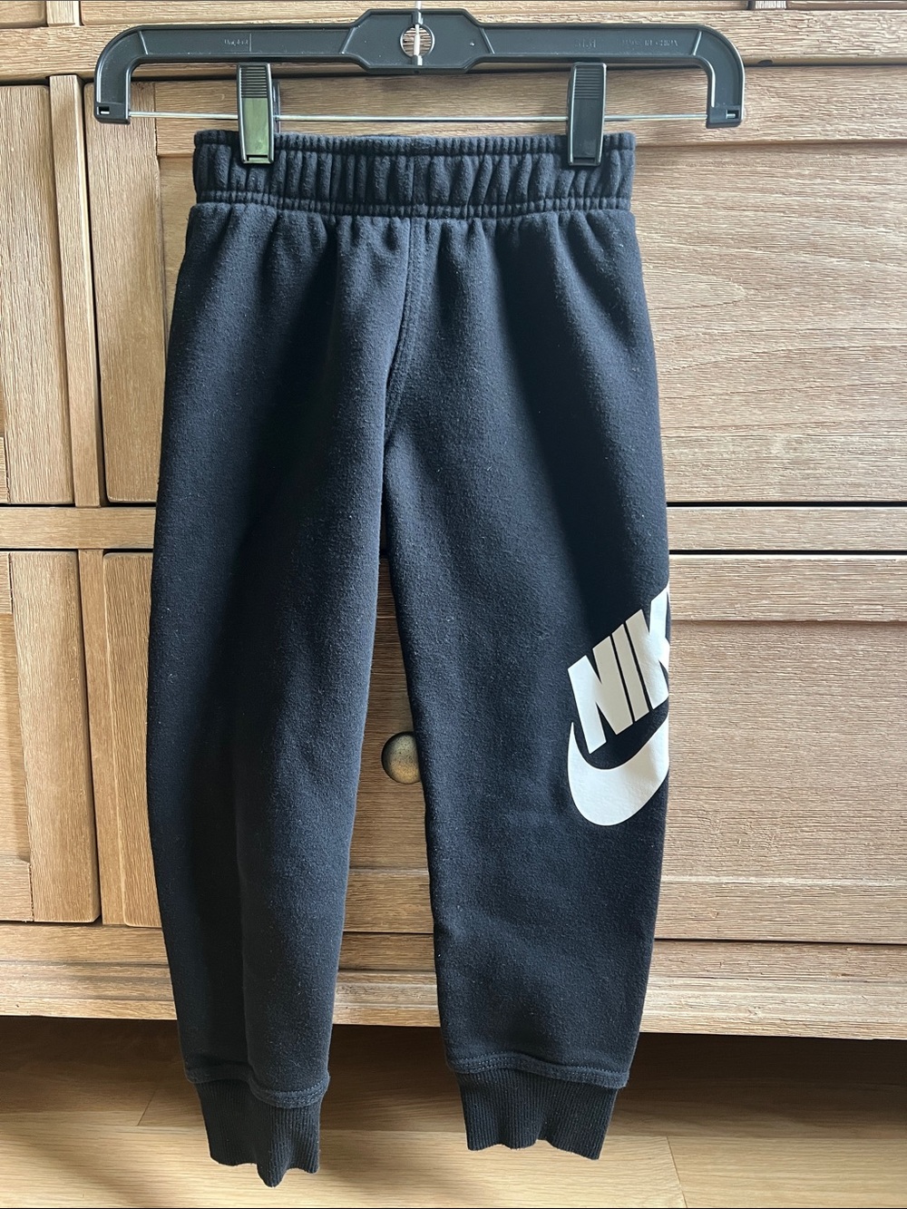 Nike Black Sweat Joggers with White Swoosh Logo